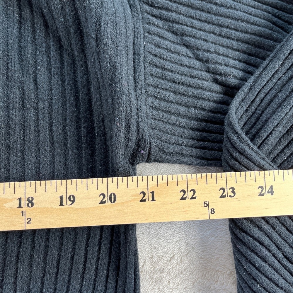 Gap Turtleneck Sweater Womens S Tall Black Ribbed Knit Drop Shoulder Pullover - Picture 8 of 11